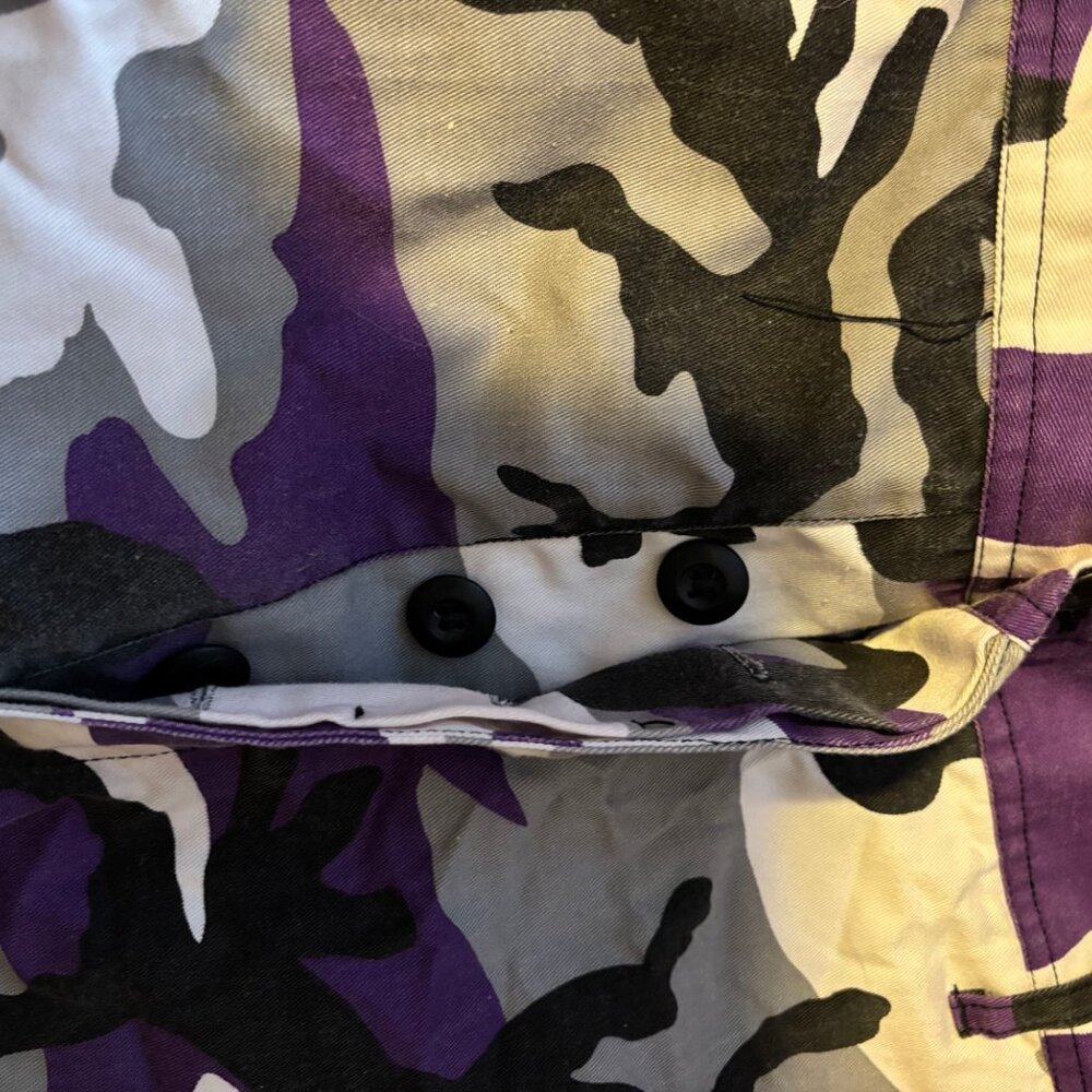 Rothco Men's XL Military‎ Purple Camouflage BDU Cargo Army Combat Pants RAVENS! - Picture 6 of 10